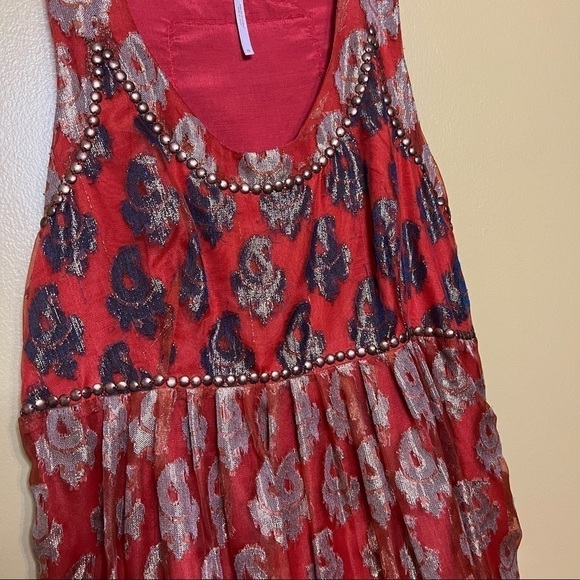 FREE PEOPLE | Metallic Embellished Dress - Picture 6 of 14